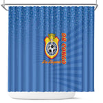 DR Congo Football Shower Curtain Allez Les Léopards - African Pride