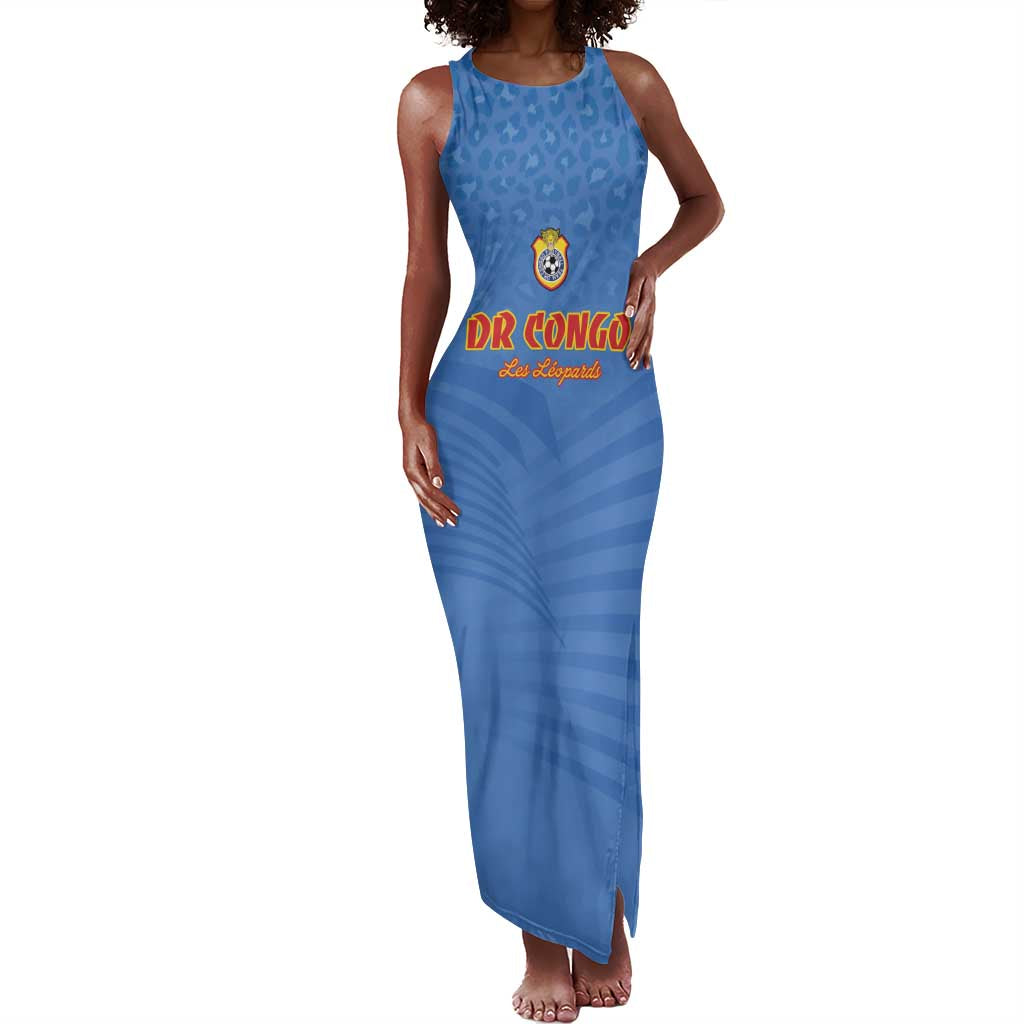 Custom DR Congo Football Tank Maxi Dress Allez Les Léopards - African Pride