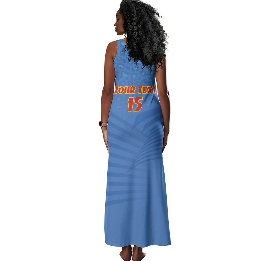 Custom DR Congo Football Tank Maxi Dress Allez Les Léopards - African Pride