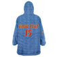 Custom DR Congo Football Wearable Blanket Hoodie Allez Les Léopards - African Pride