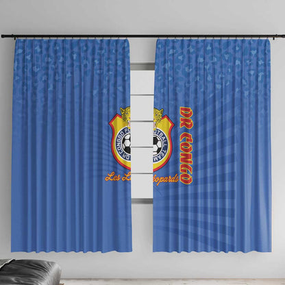 DR Congo Football Window Curtain Allez Les Léopards - African Pride