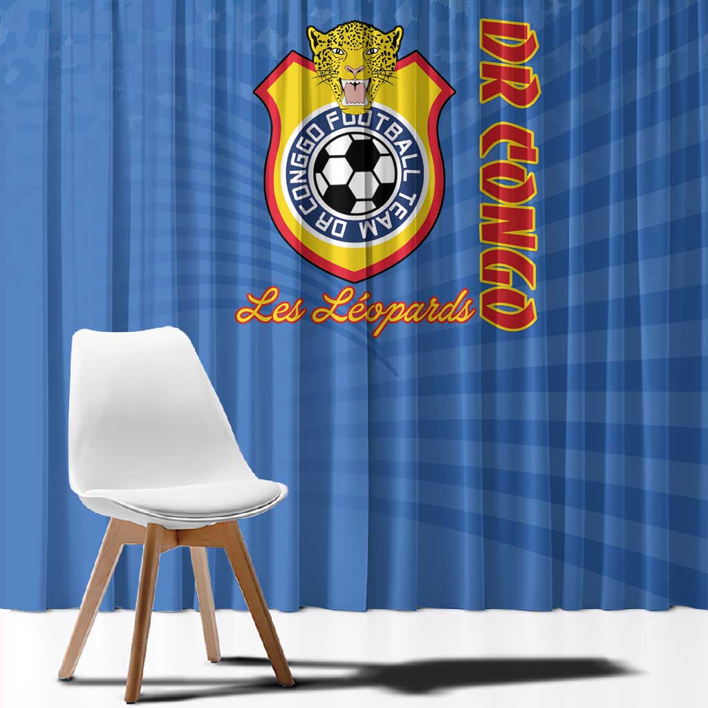 DR Congo Football Window Curtain Allez Les Léopards - African Pride