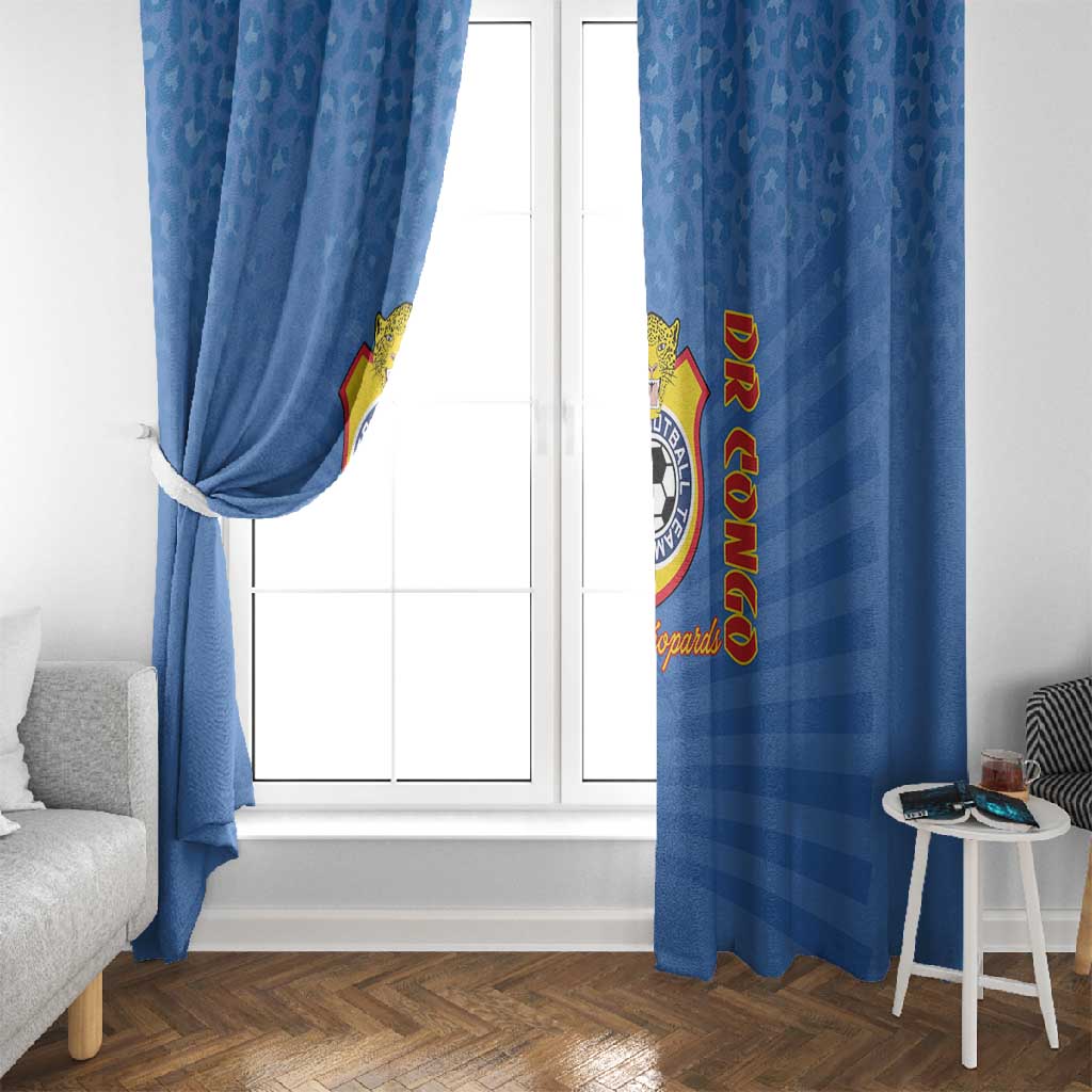 DR Congo Football Window Curtain Allez Les Léopards - African Pride