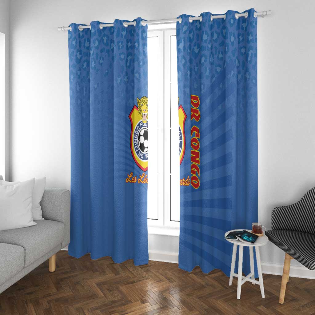 DR Congo Football Window Curtain Allez Les Léopards - African Pride