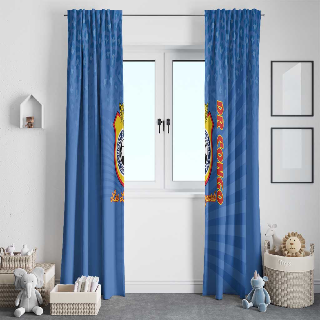 DR Congo Football Window Curtain Allez Les Léopards - African Pride