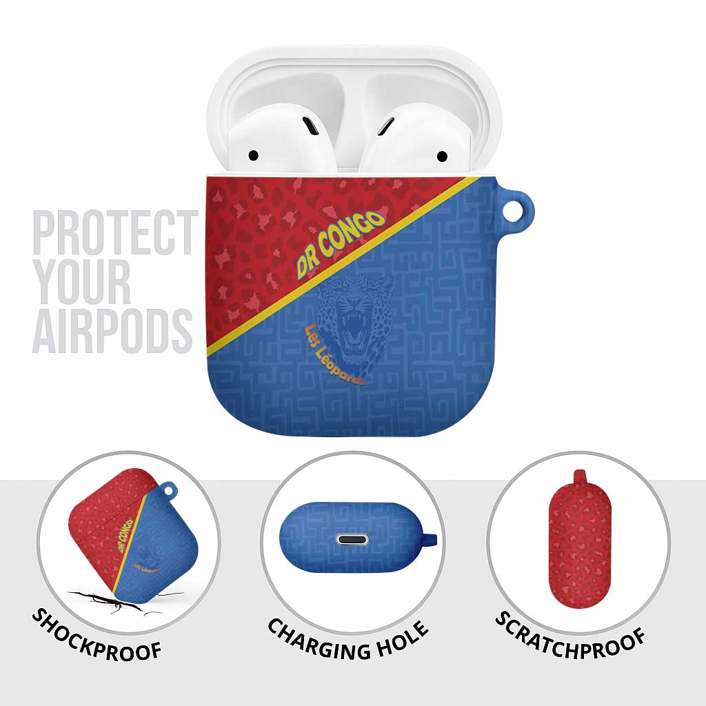 DR Congo Football AirPods Case Allez Les Léopards