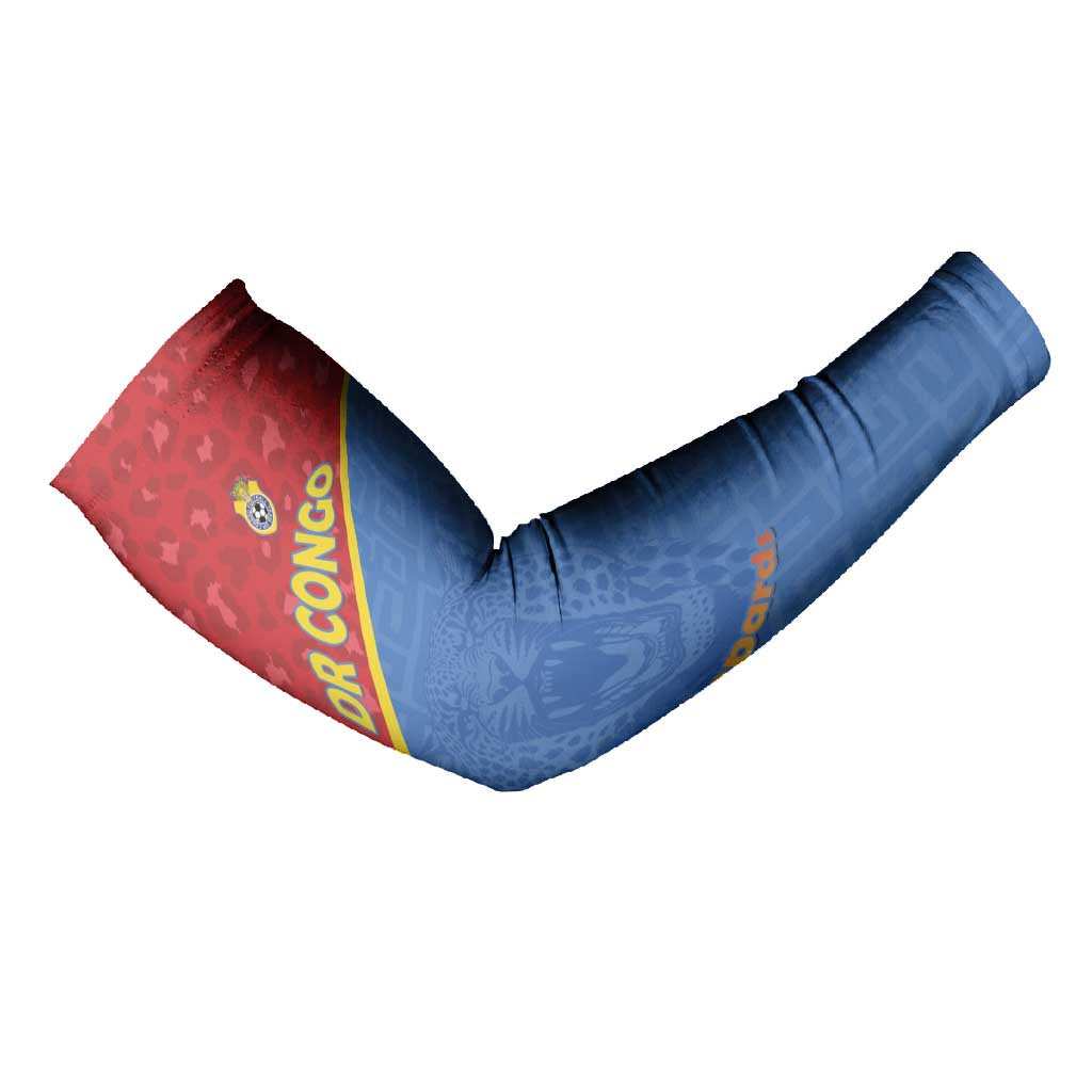Custom DR Congo Football Arm Sleeves Allez Les Léopards