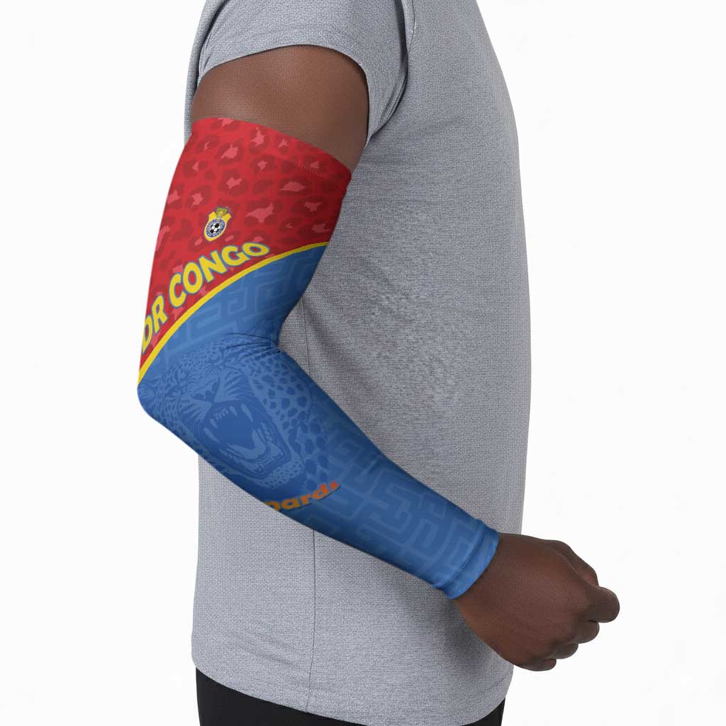 Custom DR Congo Football Arm Sleeves Allez Les Léopards