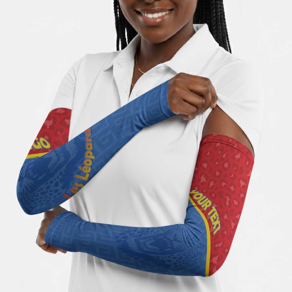 Custom DR Congo Football Arm Sleeves Allez Les Léopards
