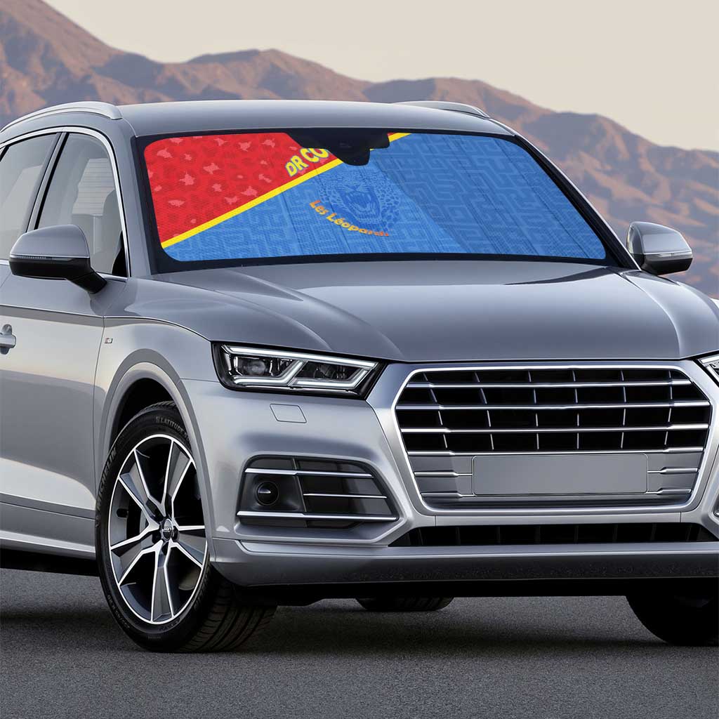 DR Congo Football Auto Sun Shade Allez Les Léopards