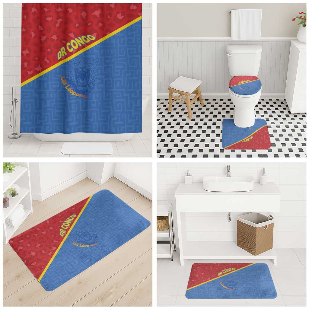 DR Congo Football Bathroom Set Allez Les Léopards