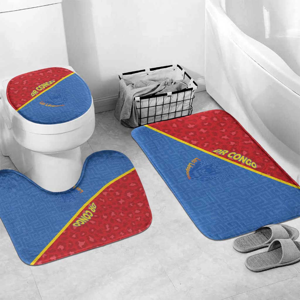 DR Congo Football Bathroom Set Allez Les Léopards