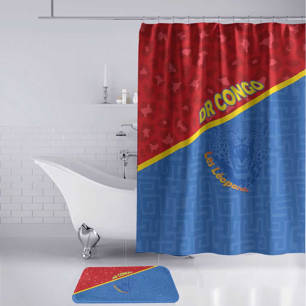 DR Congo Football Bathroom Set Allez Les Léopards