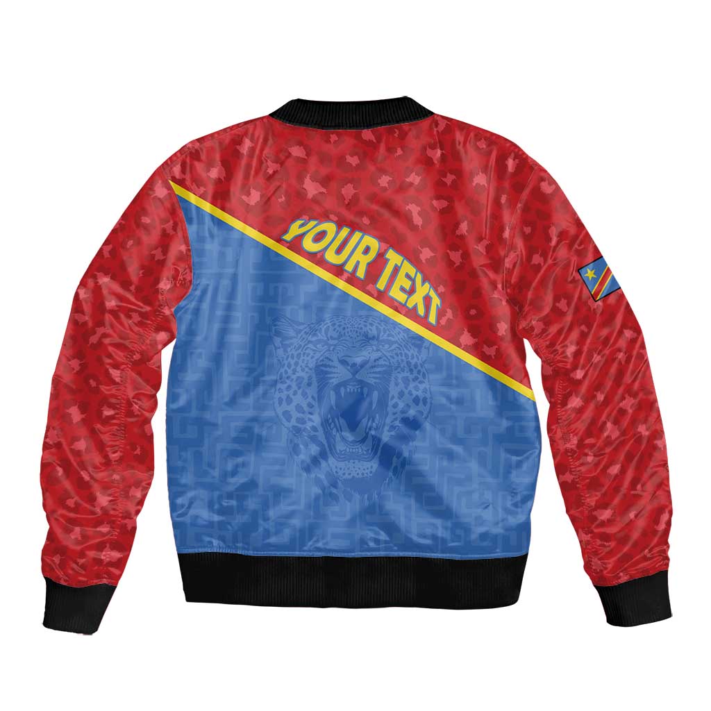Custom DR Congo Football Bomber Jacket Go Champions - African Pride