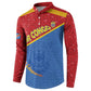 Custom DR Congo Football Button Sweatshirt Allez Les Léopards