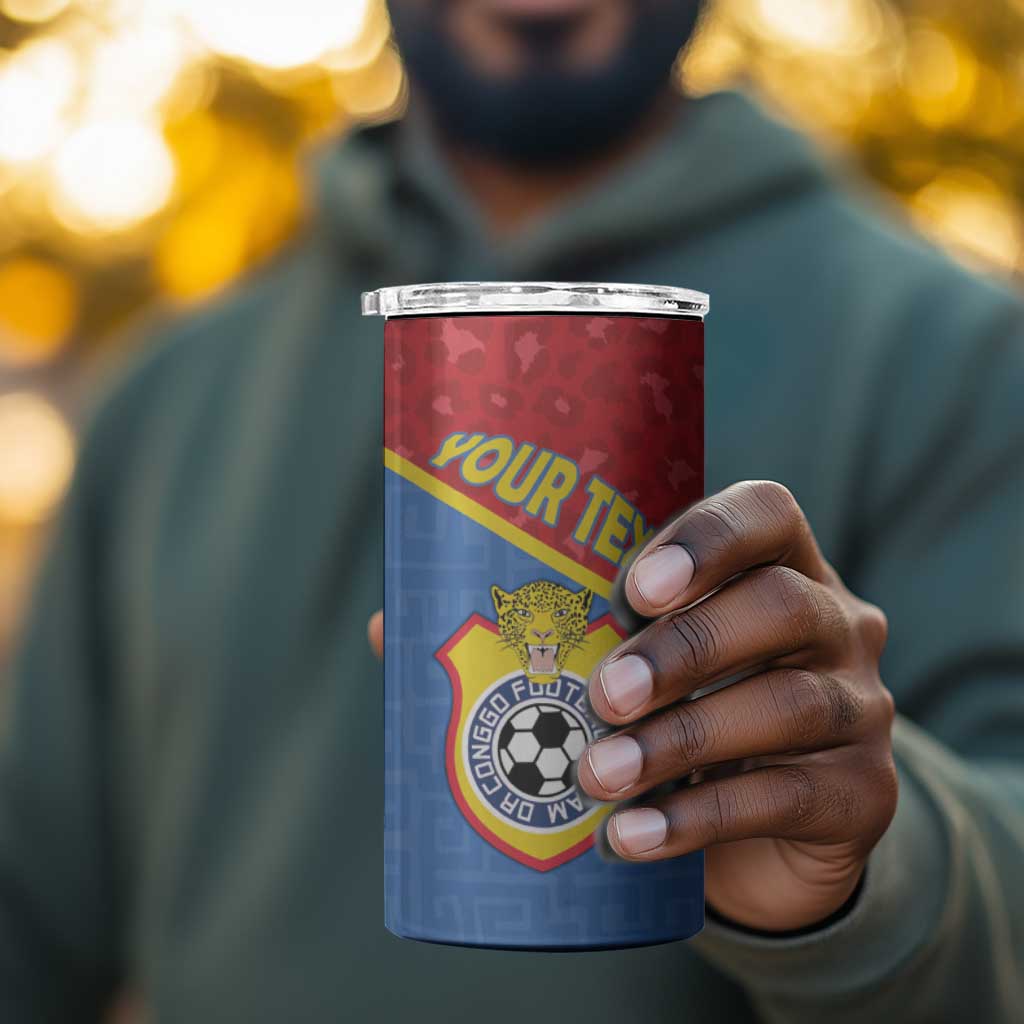 Custom DR Congo Football 4 in 1 Can Cooler Tumbler Go Champions - African Pride