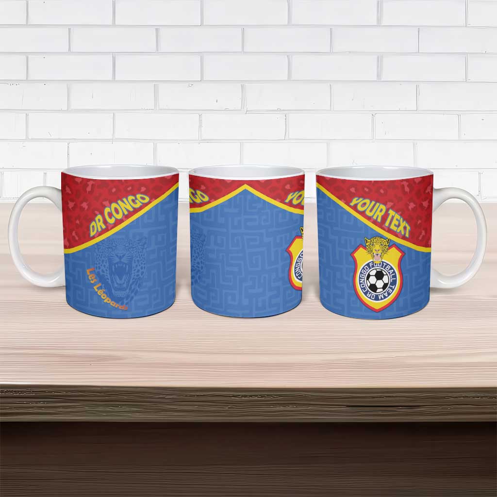 Custom DR Congo Football Ceramic Mug Allez Les Léopards
