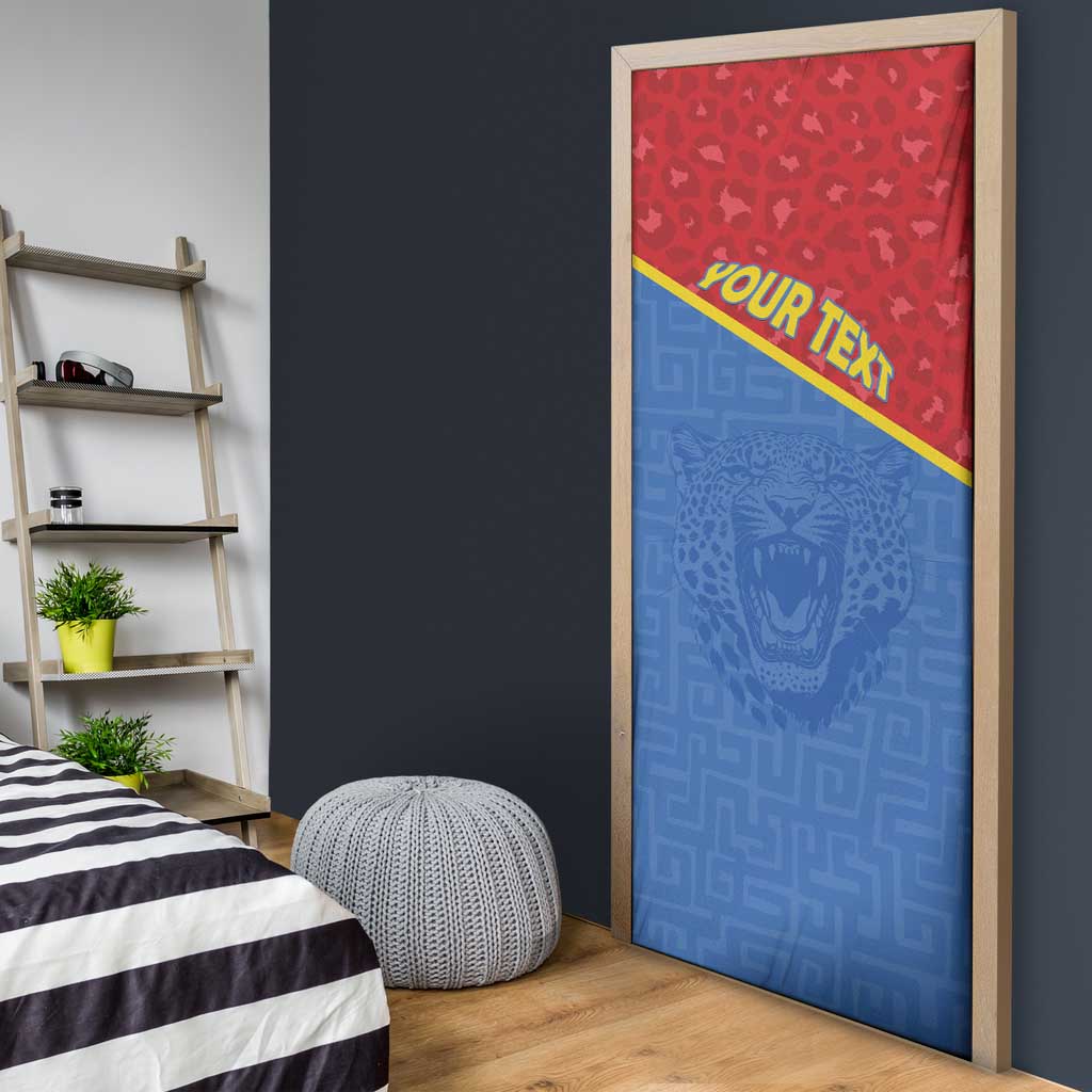 Custom DR Congo Football Door Cover Allez Les Léopards