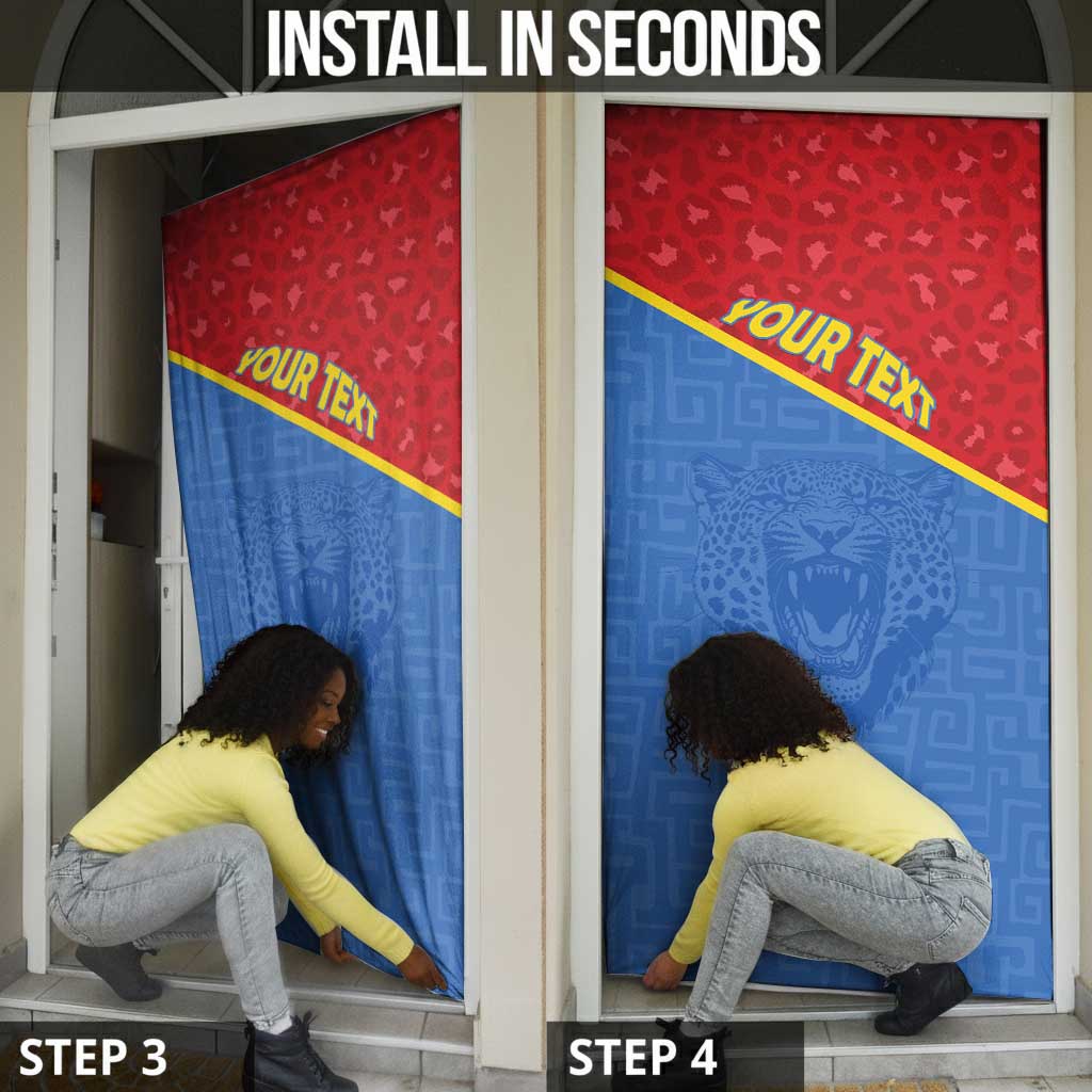 Custom DR Congo Football Door Cover Allez Les Léopards
