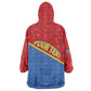Custom DR Congo Football Kid Wearable Blanket Hoodie Go Champions - African Pride