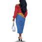 Custom DR Congo Football Off The Shoulder Long Sleeve Dress Go Champions - African Pride