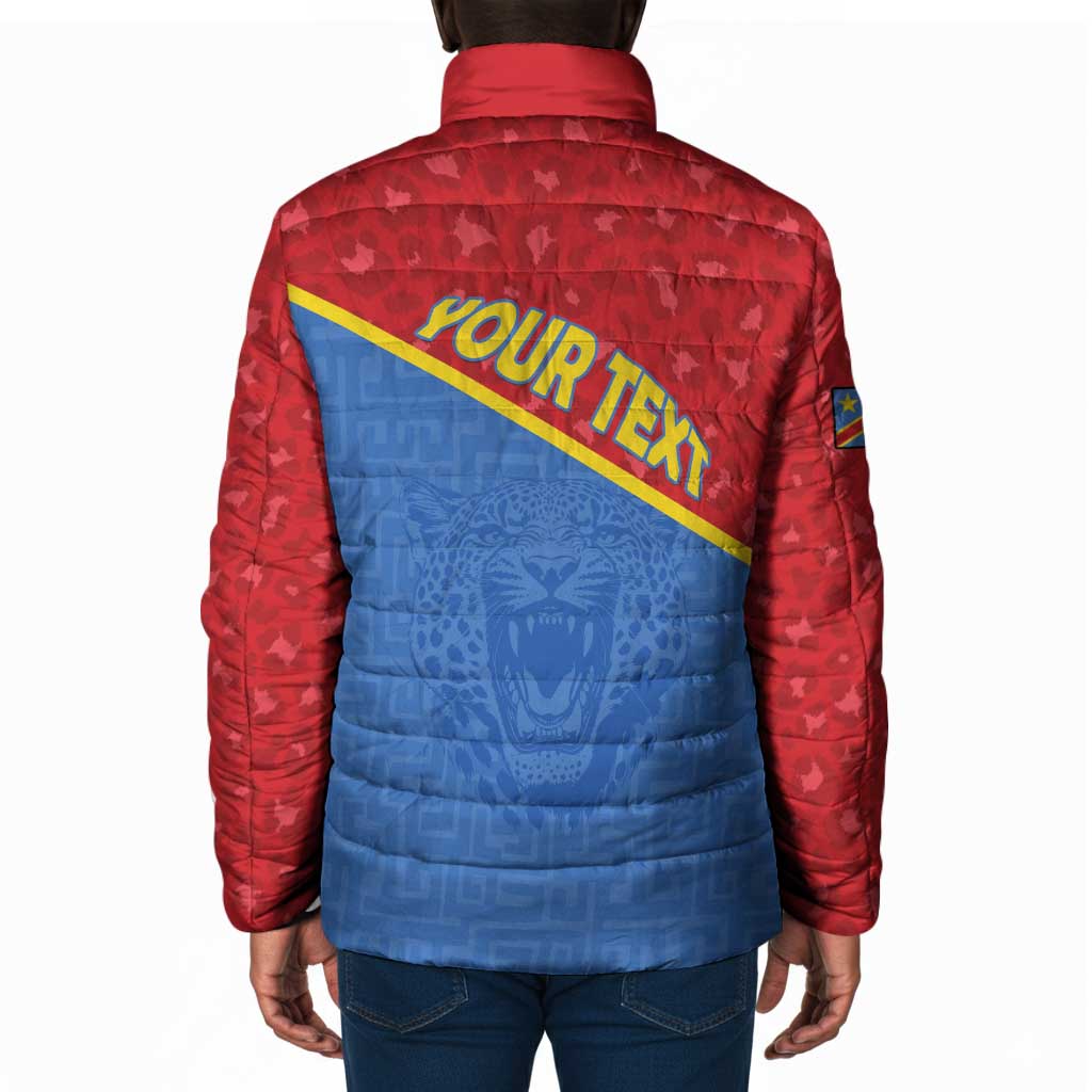 Custom DR Congo Football Padded Jacket Allez Les Léopards