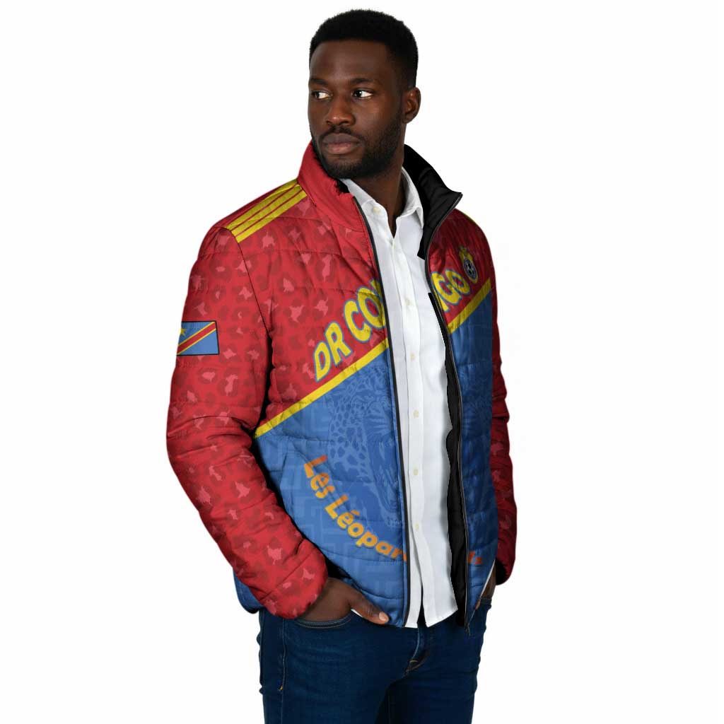 Custom DR Congo Football Padded Jacket Allez Les Léopards