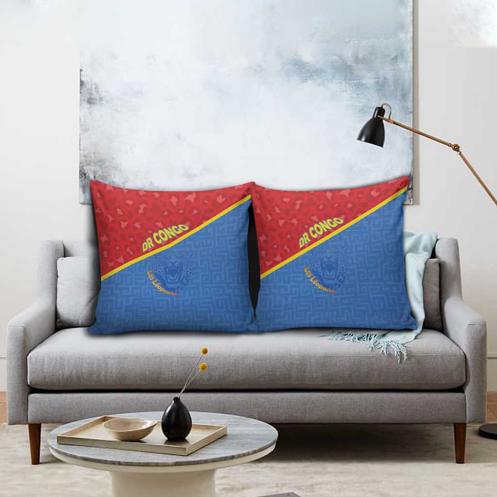 DR Congo Football Pillow Cover Allez Les Léopards