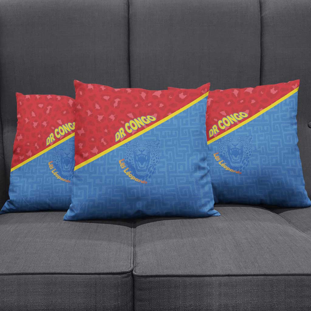 DR Congo Football Pillow Cover Allez Les Léopards