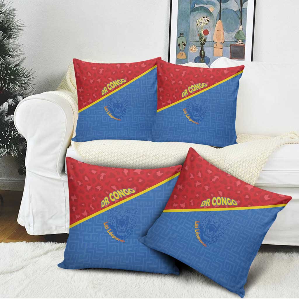 DR Congo Football Pillow Cover Allez Les Léopards