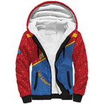Custom DR Congo Football Sherpa Hoodie Go Champions - African Pride