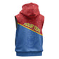 Custom DR Congo Football Sleeveless Hoodie Go Champions - African Pride