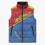Custom DR Congo Football Sleeveless Puffer Jacket Allez Les Léopards