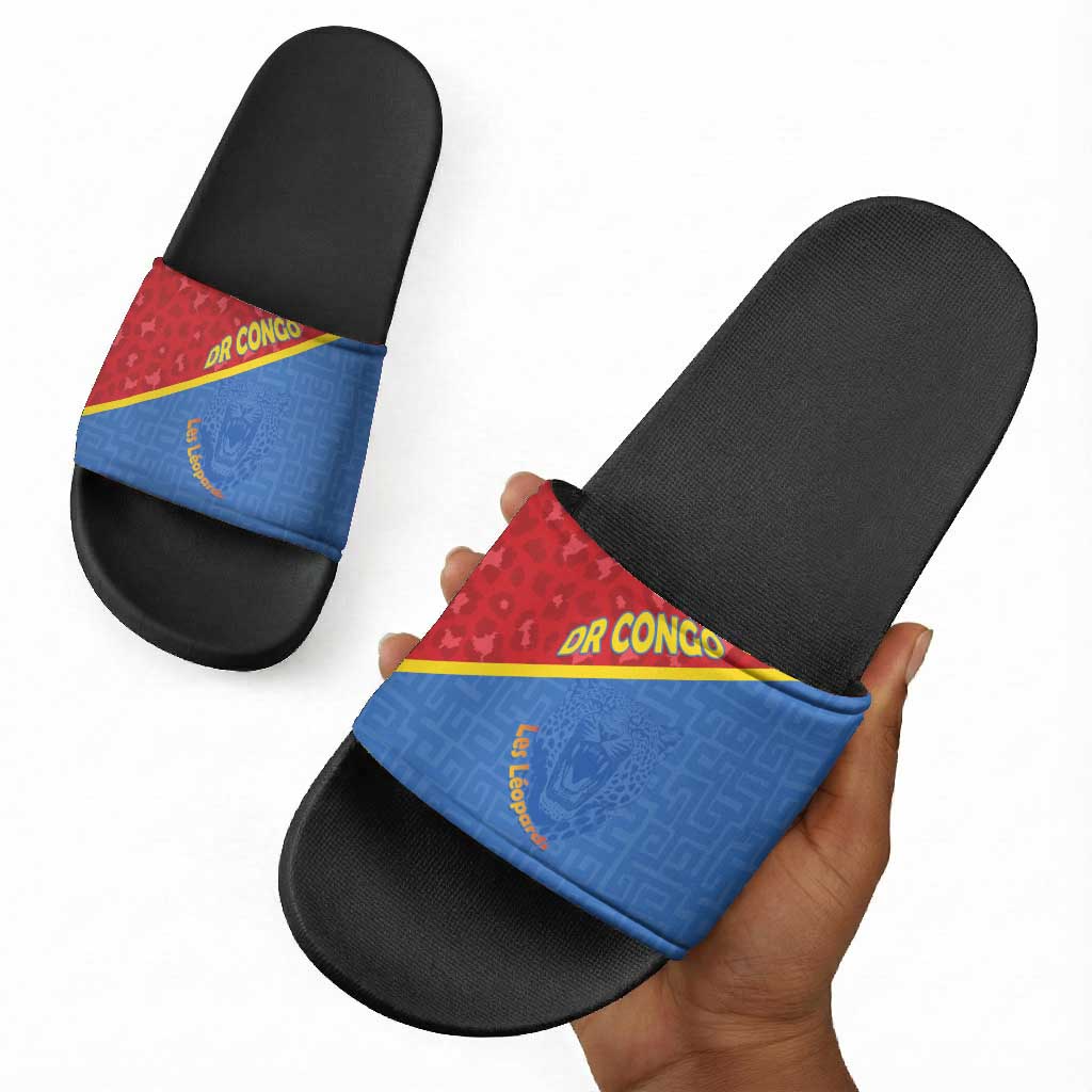 DR Congo Football Slide Sandals Allez Les Léopards