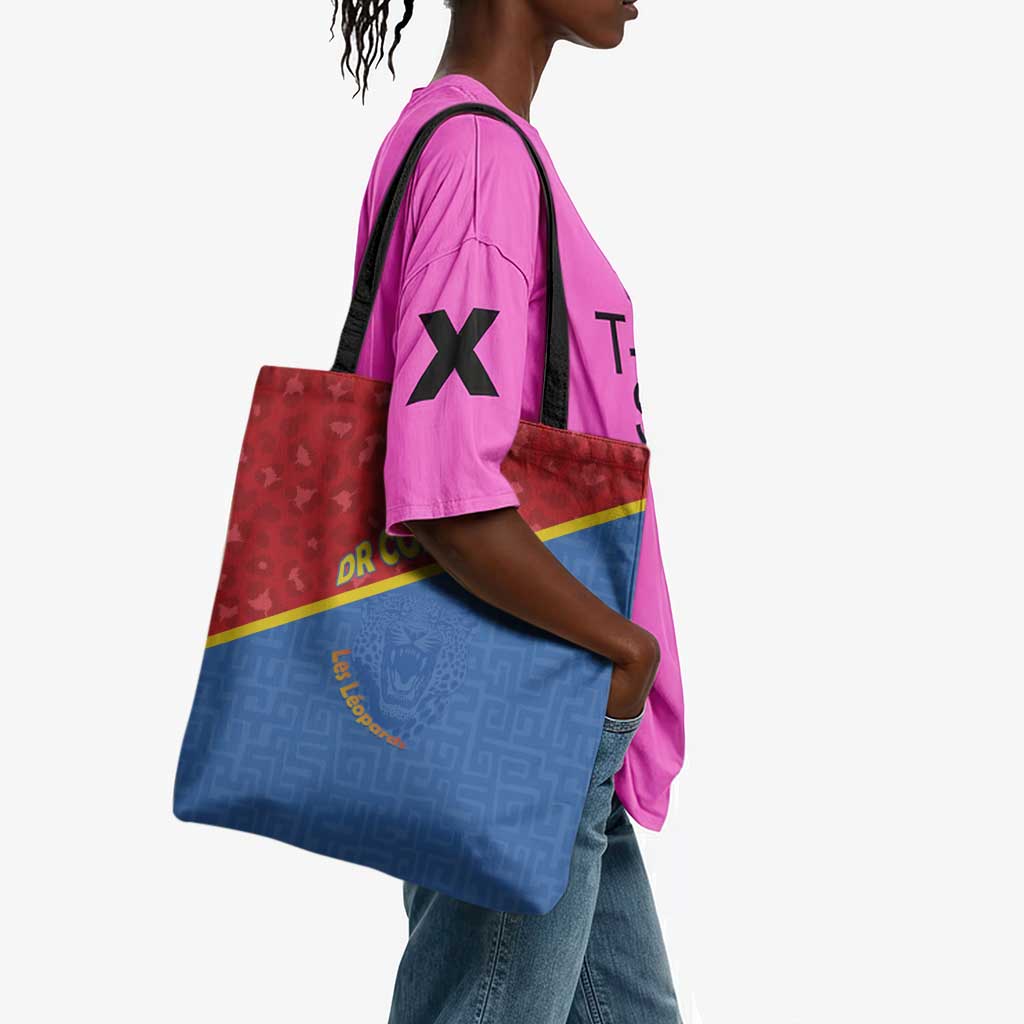 DR Congo Football Tote Bag Allez Les Léopards