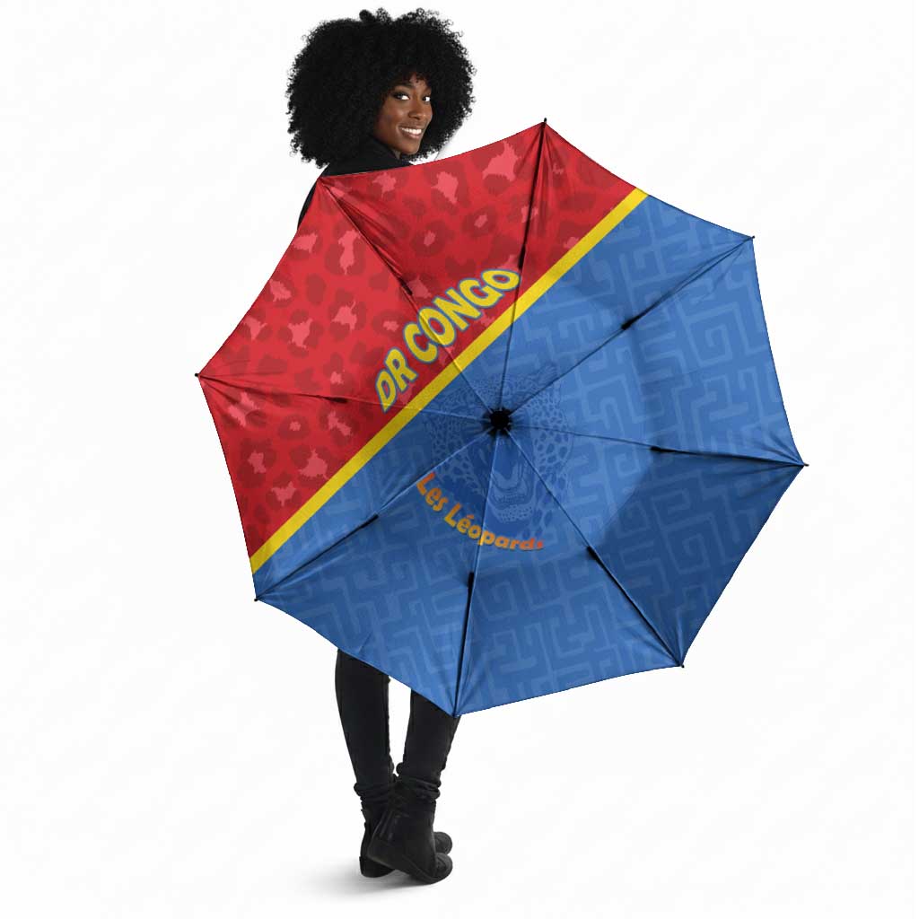 DR Congo Football Umbrella Allez Les Léopards
