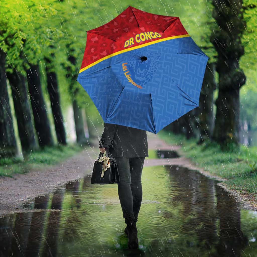 DR Congo Football Umbrella Allez Les Léopards