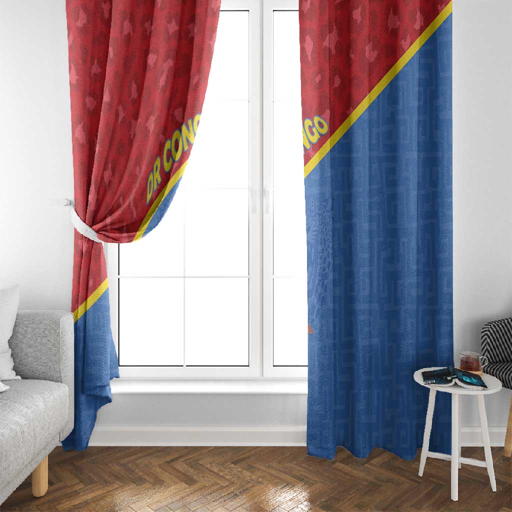 DR Congo Football Window Curtain Go Champions - African Pride