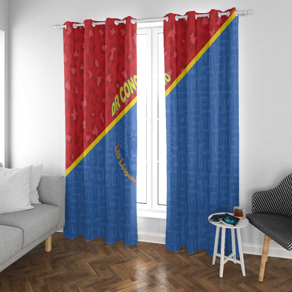 DR Congo Football Window Curtain Go Champions - African Pride