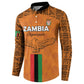 Custom Zambia Football Button Sweatshirt Go Chipolopolo Go
