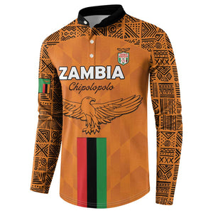 Custom Zambia Football Button Sweatshirt Go Chipolopolo Go