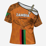 Custom Zambia Football Cross Shoulder Shirt Go Chipolopolo Go