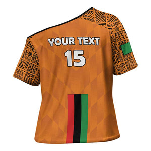 Custom Zambia Football Cross Shoulder Shirt Go Chipolopolo Go