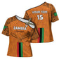Custom Zambia Football Cross Shoulder Shirt Go Chipolopolo Go