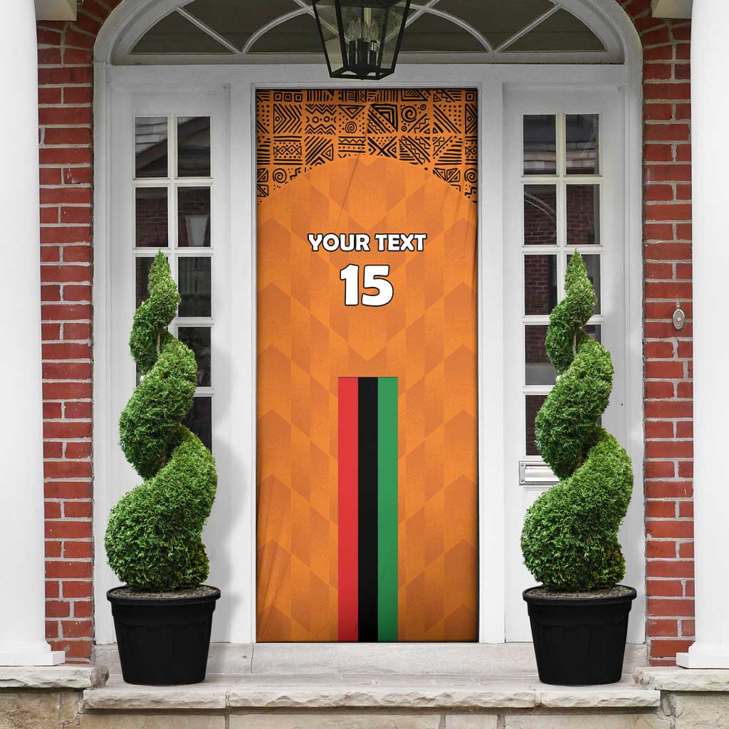 Custom Zambia Football Door Cover Go Chipolopolo Go