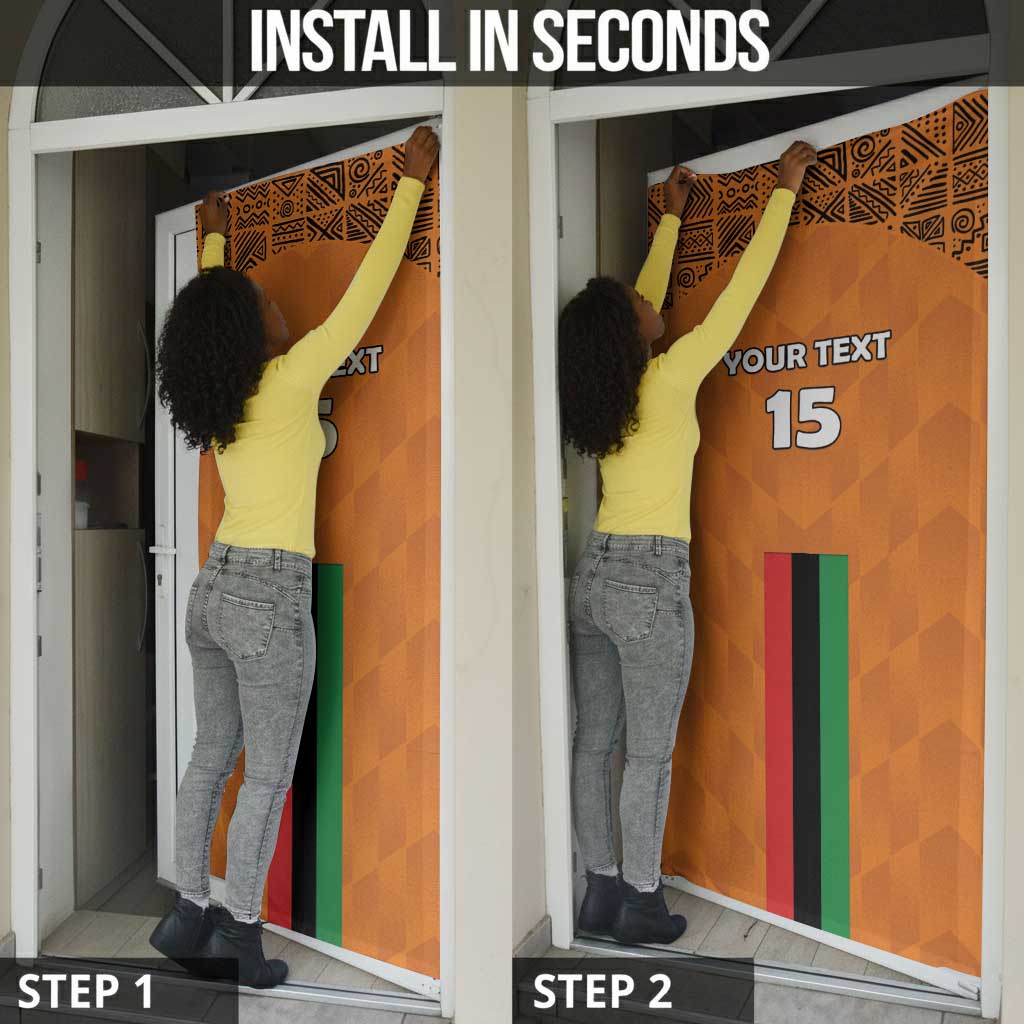 Custom Zambia Football Door Cover Go Chipolopolo Go