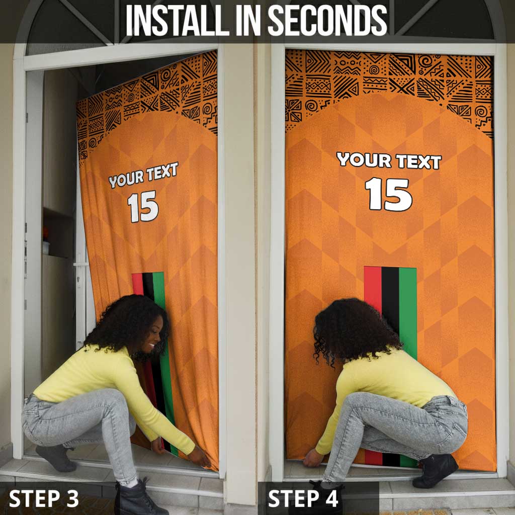 Custom Zambia Football Door Cover Go Chipolopolo Go