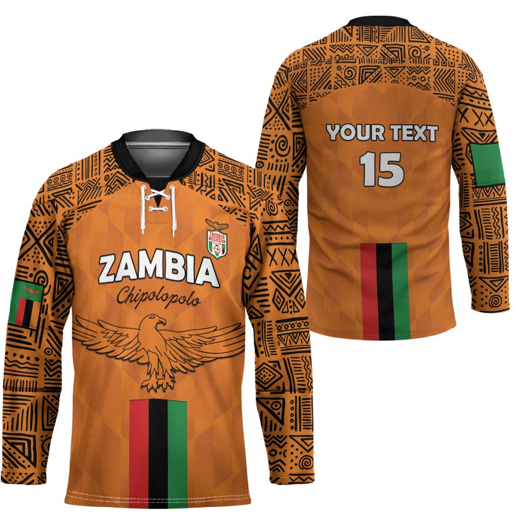 Custom Zambia Football Hockey Jersey Go Chipolopolo Go