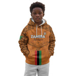 Custom Zambia Football Kid Hoodie Come On Chipolopolo - African Pride
