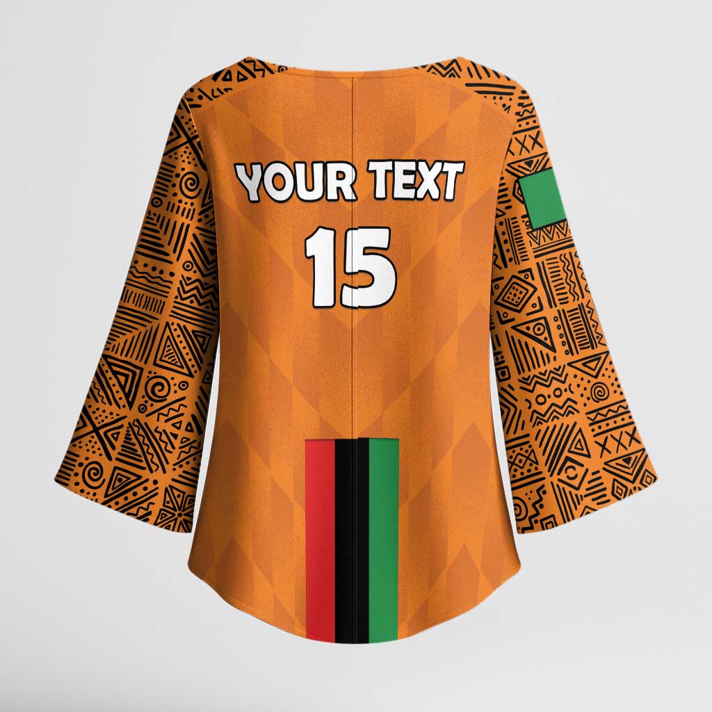 Custom Zambia Football Kimono Sleeve Blouse Go Chipolopolo Go